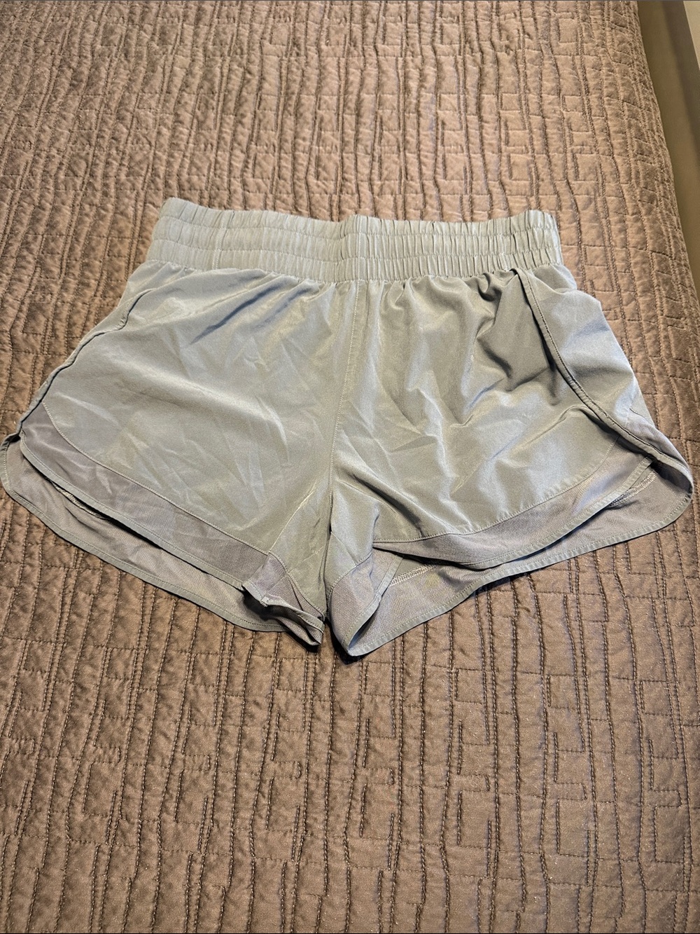 Athleta Light Gray Athletic Running Shorts